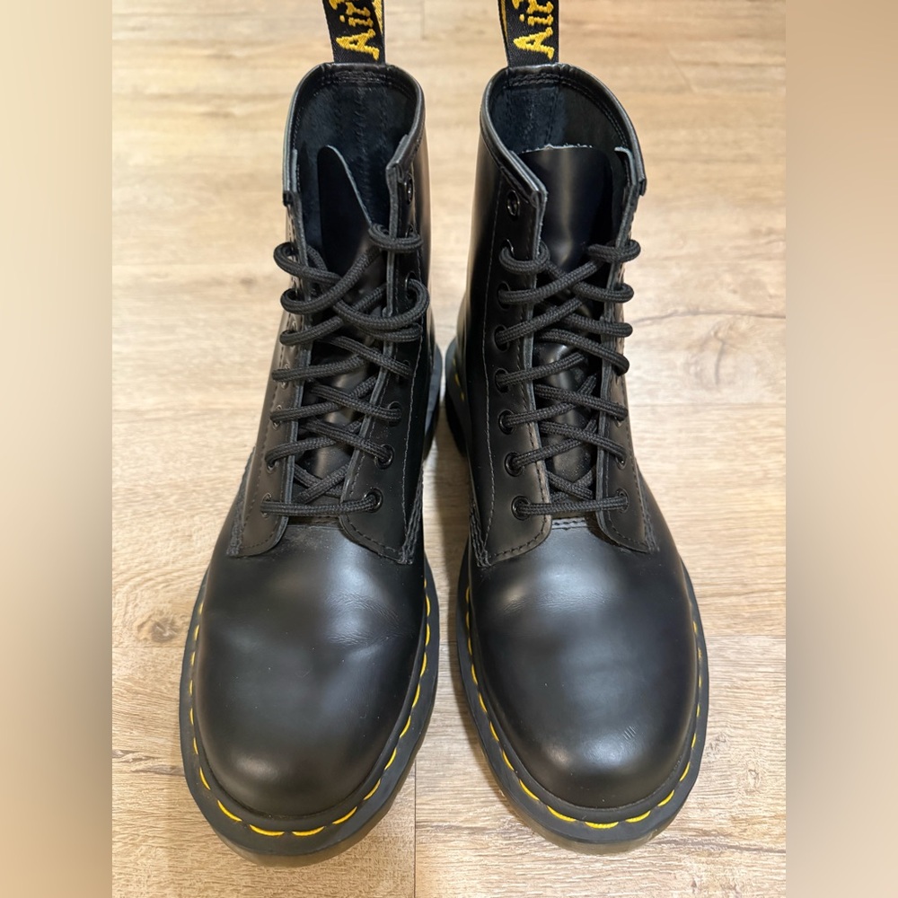 Black Leather Dr. Martin Boots 9